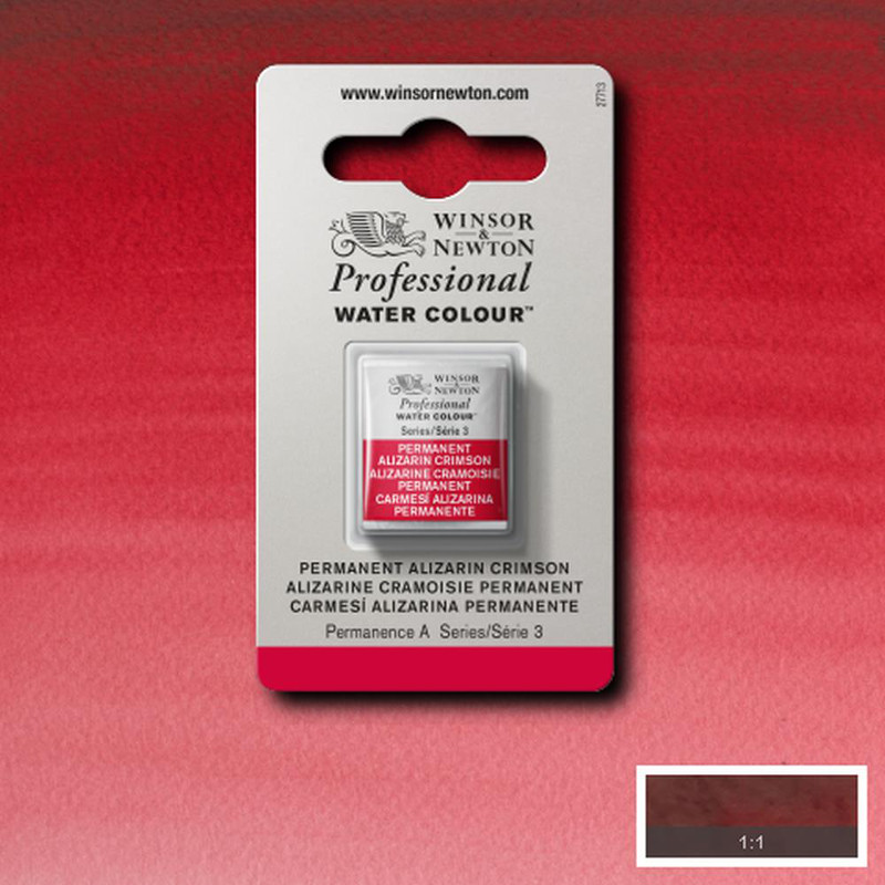 Image of Akvarellfärg Winsor & Newton Prof. 1/2-kopp  Permanent alizarin crimson 466 * S3 101466 094376550542