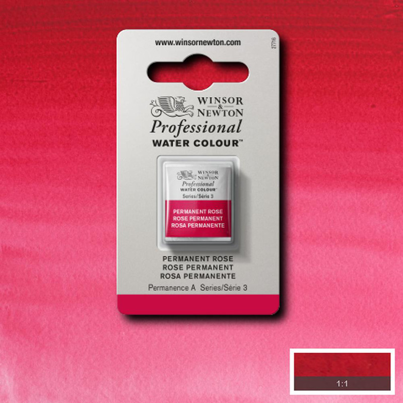 Image of Akvarellfärg Winsor & Newton Prof. 1/2-kopp  Permanent rose 502 * S3 101502 094376550573