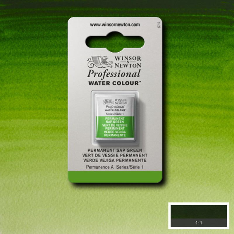 Image of Akvarellfärg Winsor & Newton Prof. 1/2-kopp  Permanent sap green  503 S1 101503 094376550580