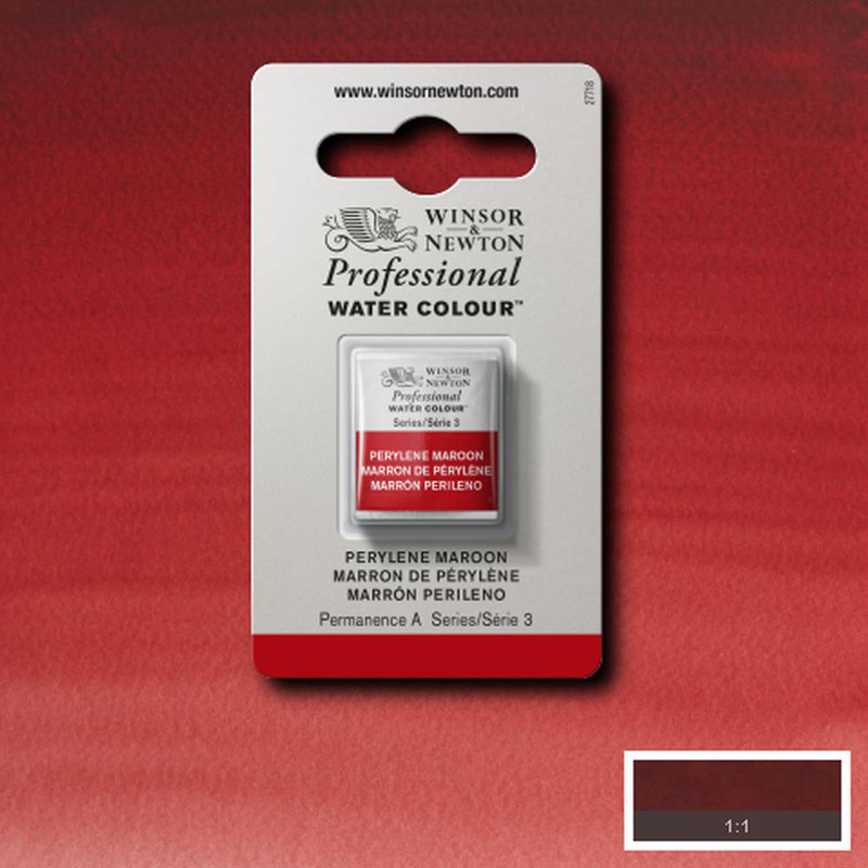 Image of Akvarellfärg Winsor & Newton Prof. 1/2-kopp  Perylene maroon 507 S3 101507 094376550597