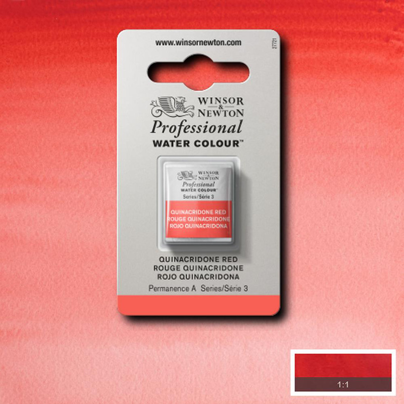 Image of Akvarellfärg Winsor & Newton Prof. 1/2-kopp  Quinacridone red 548 S3 101548 094376550634