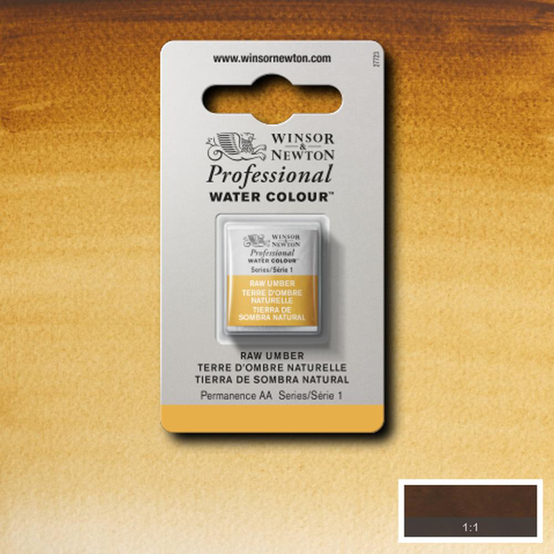 Image of Akvarellfärg Winsor & Newton Prof. 1/2-kopp  Raw umber  554 * S1 101554 094376550658