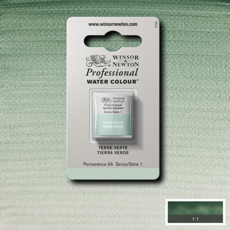 Image of Akvarellfärg Winsor & Newton Prof. 1/2-kopp  Terre verte 637 S1 101637 094376550702
