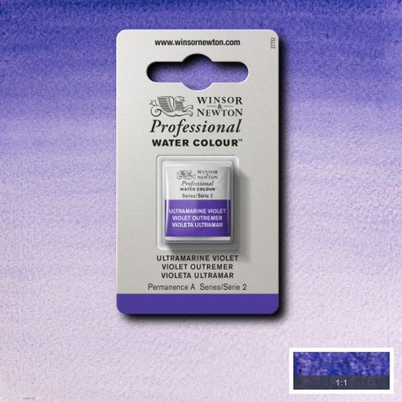Image of Akvarellfärg Winsor & Newton Prof. 1/2-kopp  Ultramarine violet 672 S2 101672 094376550757