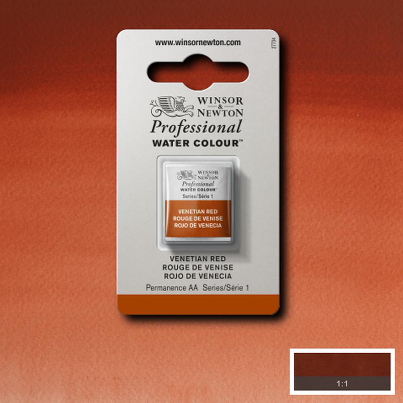 Image of Akvarellfärg Winsor & Newton Prof. 1/2-kopp  Venetian red 678 S1 101678 094376550771