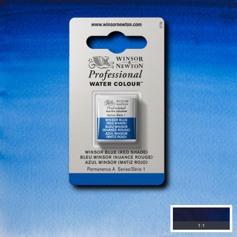 Image of Akvarellfärg Winsor & Newton Prof. 1/2-kopp  Winsor blue (red shade) 709 S1 101709 094376550795