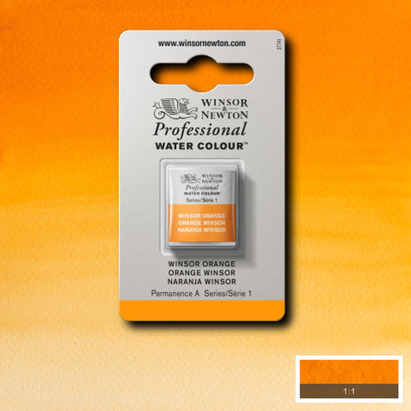 Image of Akvarellfärg Winsor & Newton Prof. 1/2-kopp  Winsor orange 724 S1 101724 094376550856