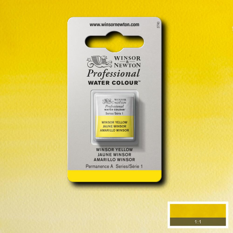 Image of Akvarellfärg Winsor & Newton Prof. 1/2-kopp  Winsor yellow 730 * S1 101730 094376550870