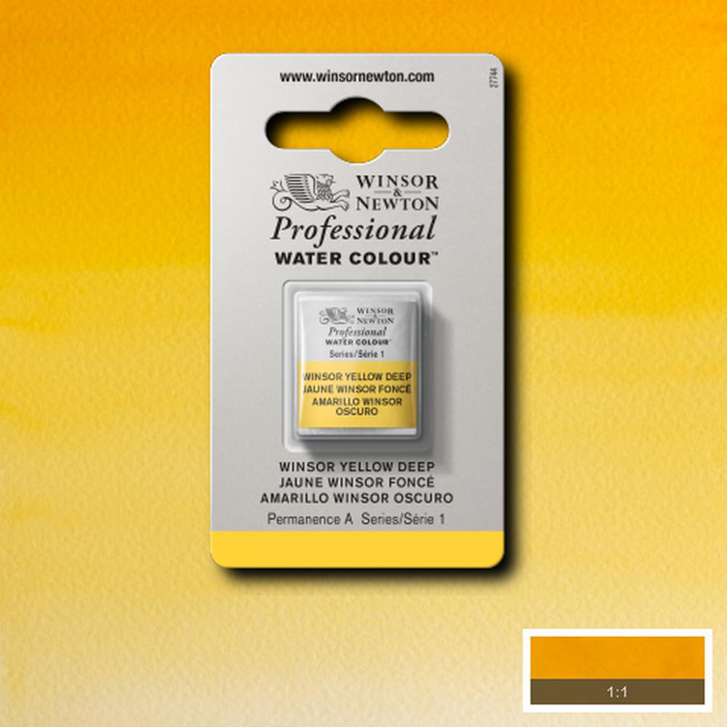 Image of Akvarellfärg Winsor & Newton Prof. 1/2-kopp  Winsor yellow deep 731 S1 101731 094376550887