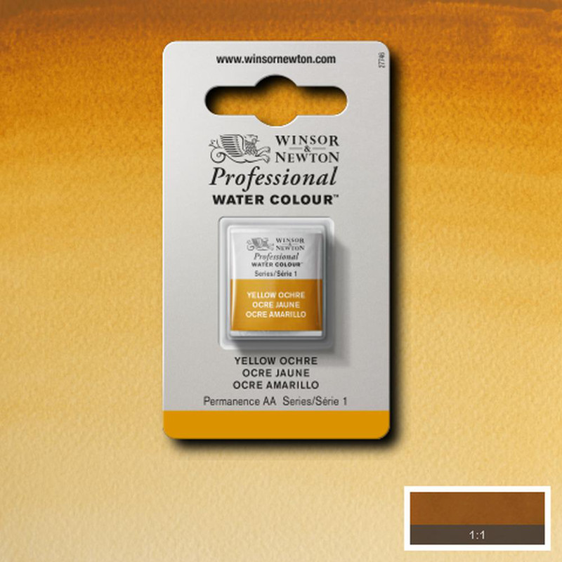 Image of Akvarellfärg Winsor & Newton Prof. 1/2-kopp  Yellow ochre 744 S1 101744 094376550900