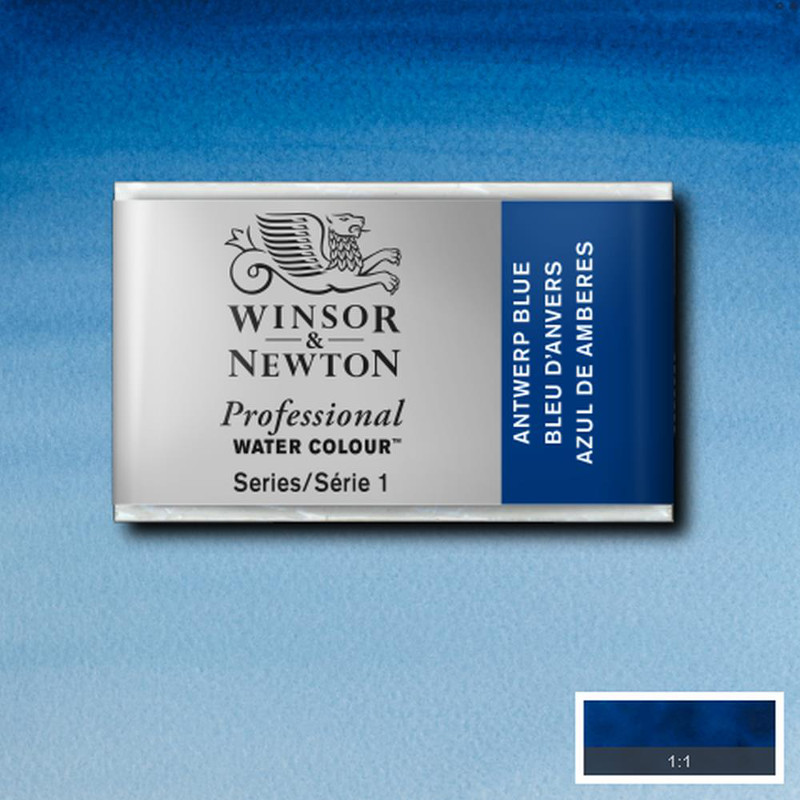 Image of Akvarellfärg Winsor & Newton Prof. 1/1-kopp  Antwerp blue 010 S1 100010 094376550924
