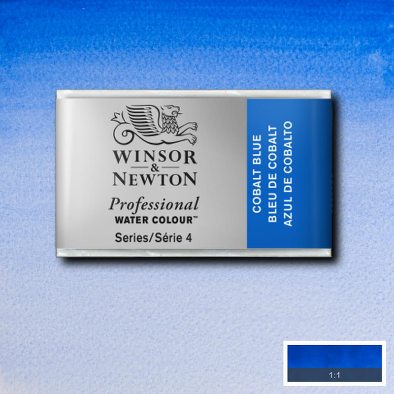 Image of Akvarellfärg Winsor & Newton Prof. 1/1-kopp  Cobalt blue 178 S4 100178 094376551150