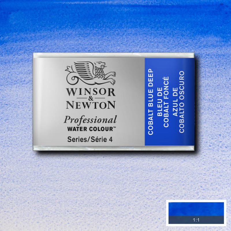 Image of Akvarellfärg Winsor & Newton Prof. 1/1-kopp  Cobalt blue deep 180 S4 100180 094376551167