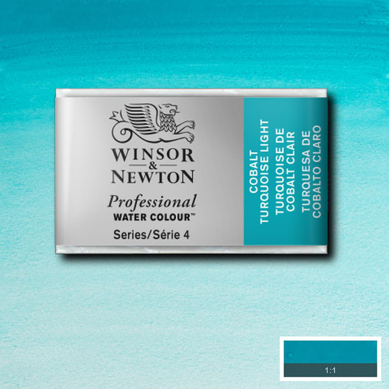Image of Akvarellfärg Winsor & Newton Prof. 1/1-kopp  Cobalt turquoise light 191 S4 100191 094376551204