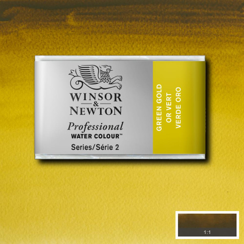 Image of Akvarellfärg Winsor & Newton Prof. 1/1-kopp  Green gold 294 S2 100294 094376551242