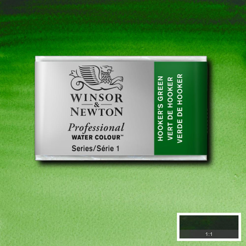 Image of Akvarellfärg Winsor & Newton Prof. 1/1-kopp  Hooker’s green   311 S1 100311 094376551259