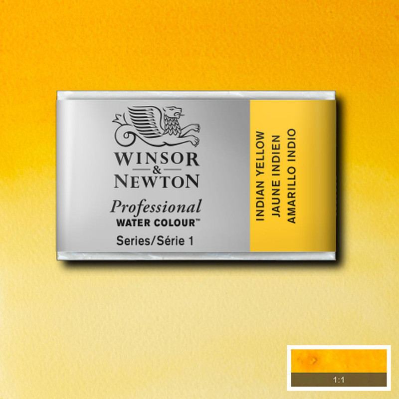 Image of Akvarellfärg Winsor & Newton Prof. 1/1-kopp  Indian yellow 319 S1 100319 094376551273