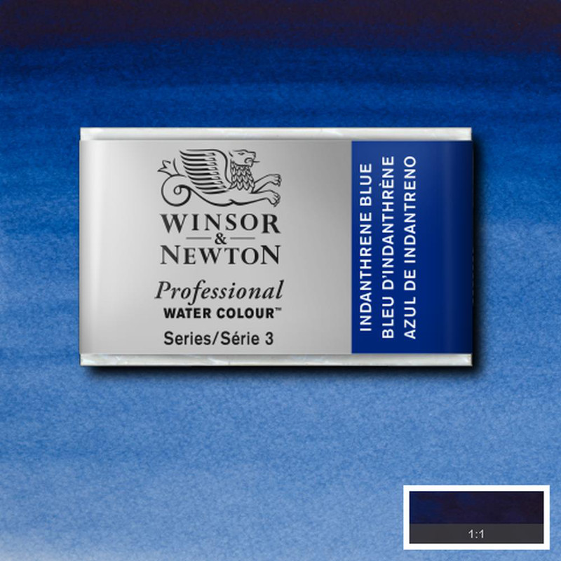 Image of Akvarellfärg Winsor & Newton Prof. 1/1-kopp  Indianthrene blue 321 S3 100321 094376551280