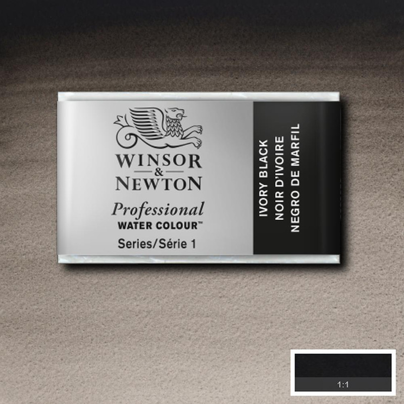 Image of Akvarellfärg Winsor & Newton Prof. 1/1-kopp  Ivory black 331 S1 100331 094376551303