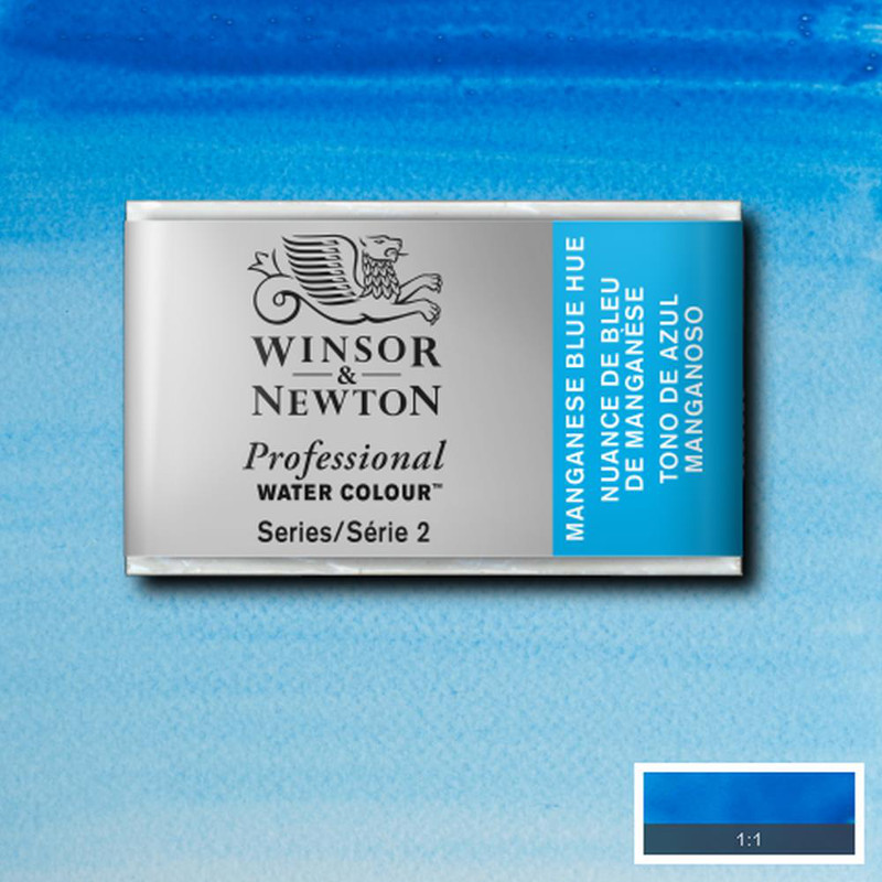 Image of Akvarellfärg Winsor & Newton Prof. 1/1-kopp  Manganese blue hue 379 S2 100379 094376551341
