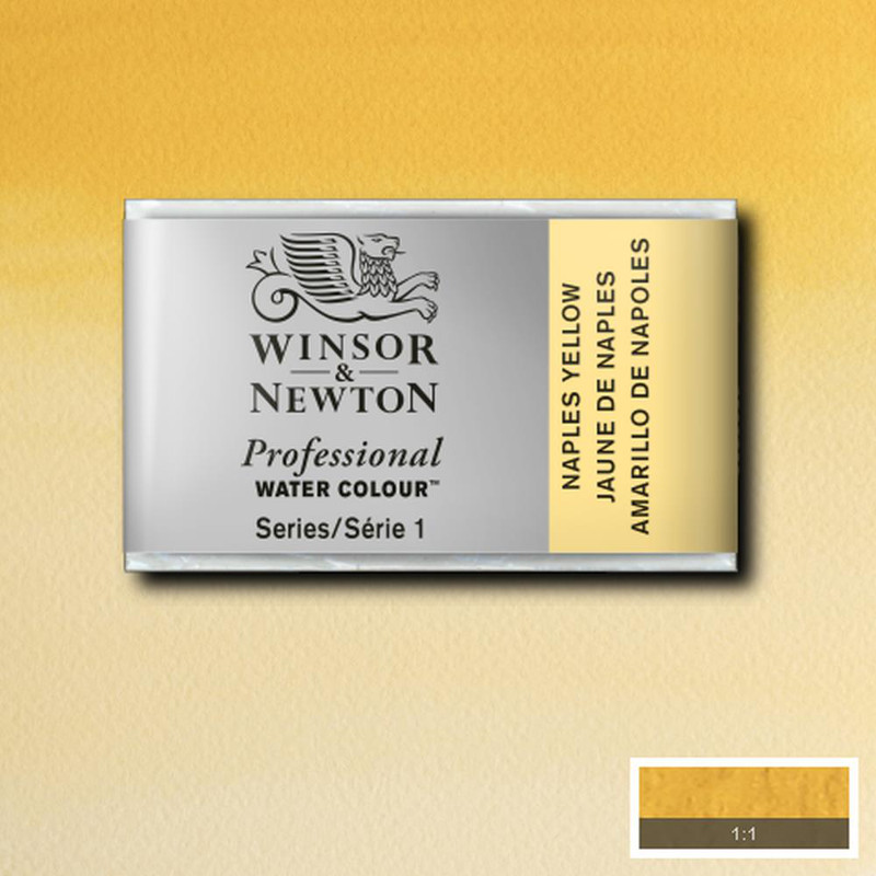 Image of Akvarellfärg Winsor & Newton Prof. 1/1-kopp  Naples yellow 422 S1 100422 094376551358