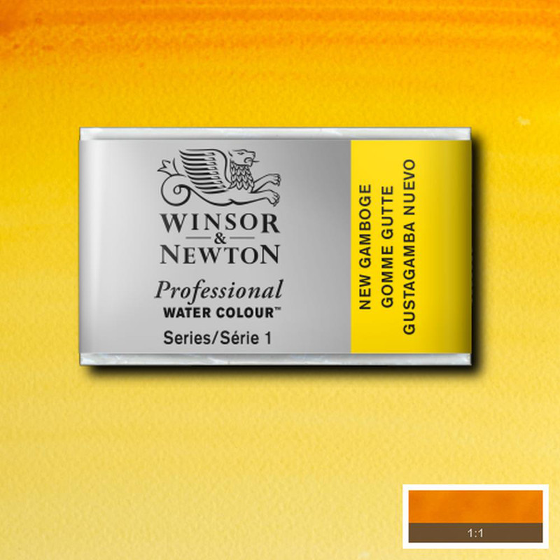Image of Akvarellfärg Winsor & Newton Prof. 1/1-kopp  Gamboge new 267 S1 100267 094376551396
