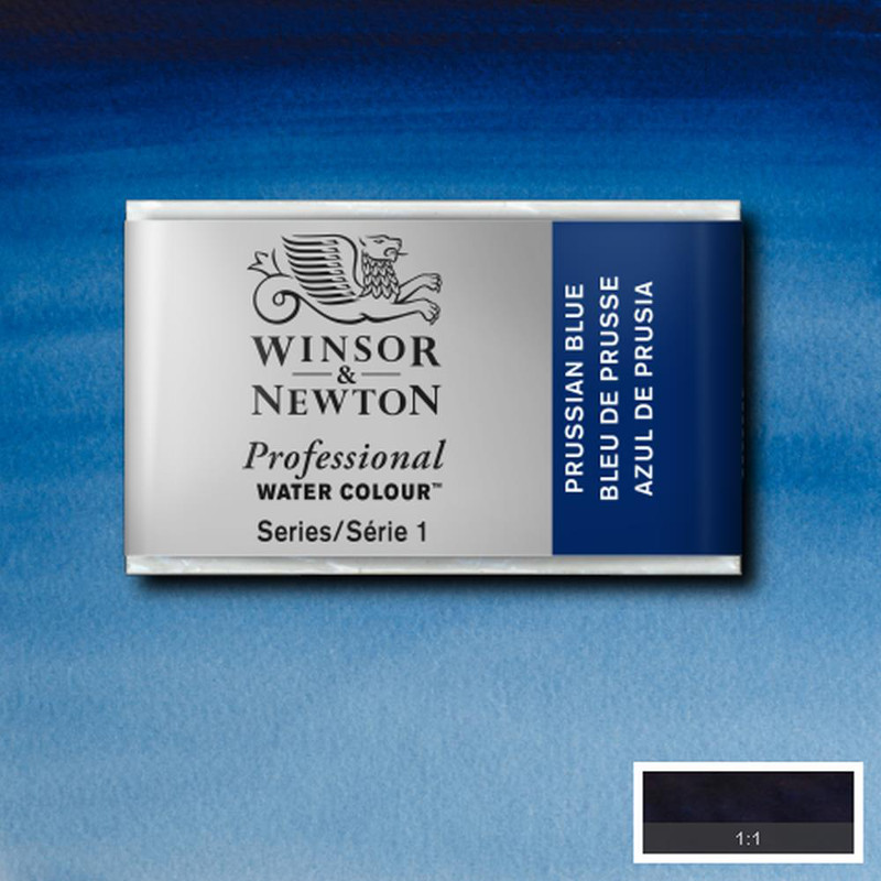 Image of Akvarellfärg Winsor & Newton Prof. 1/1-kopp  Prussian blue 538 S1 100538 094376551402