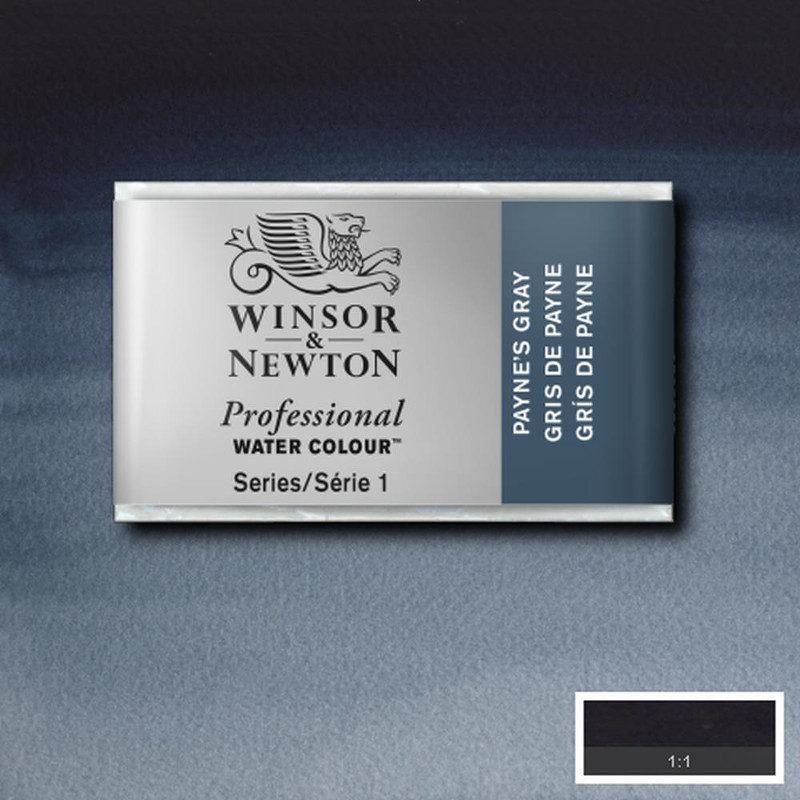 Image of Akvarellfärg Winsor & Newton Prof. 1/1-kopp  Payne’s gray 465 S1 100465 094376551433