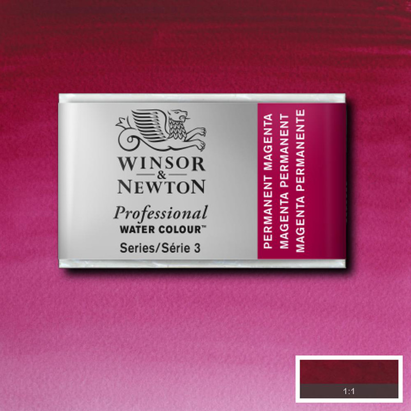 Image of Akvarellfärg Winsor & Newton Prof. 1/1-kopp  Permanent magenta  489 S3 100489 094376551457