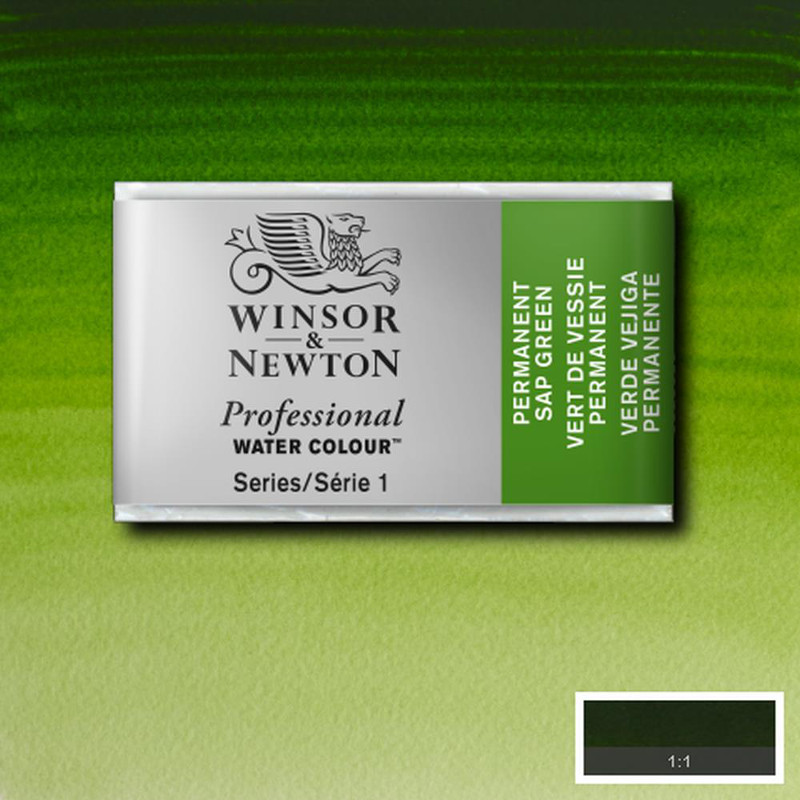 Image of Akvarellfärg Winsor & Newton Prof. 1/1-kopp  Permanent sap green  503 S1 100503 094376551488