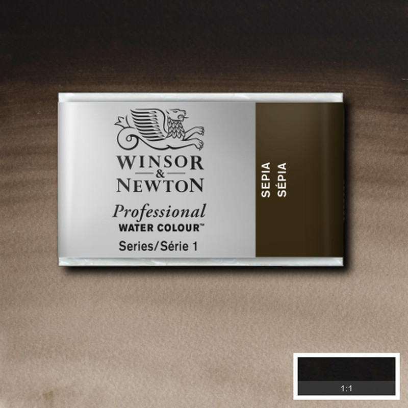 Image of Akvarellfärg Winsor & Newton Prof. 1/1-kopp  Sepia 609 S1 100609 094376551594