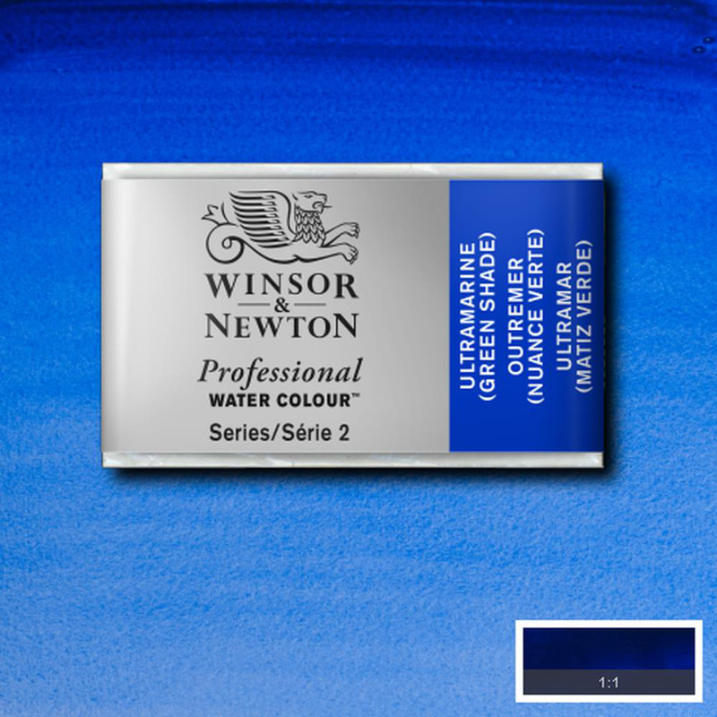 Image of Akvarellfärg Winsor & Newton Prof. 1/1-kopp  Ultramarine (green shade) 667 S2 100667 094376551648