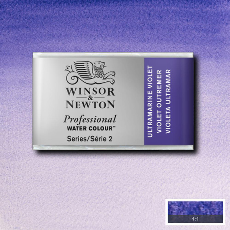 Image of Akvarellfärg Winsor & Newton Prof. 1/1-kopp  Ultramarine violet 672 S2 100672 094376551655
