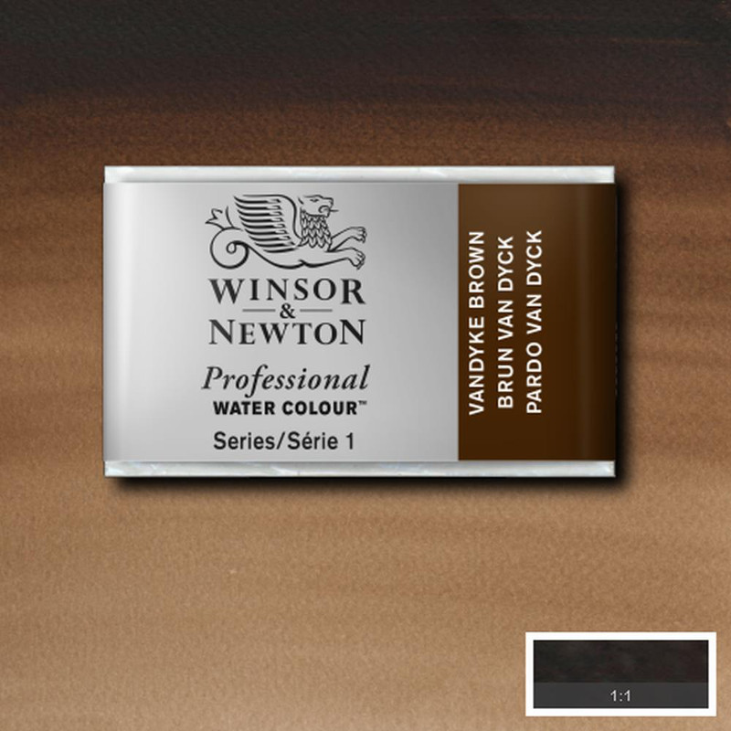 Image of Akvarellfärg Winsor & Newton Prof. 1/1-kopp  Vandyke brown 676 S1 100676 094376551662