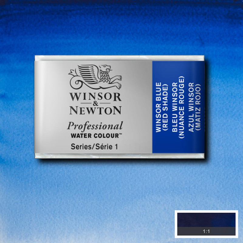 Image of Akvarellfärg Winsor & Newton Prof. 1/1-kopp  Winsor blue (red shade) 709 S1 100709 094376551693