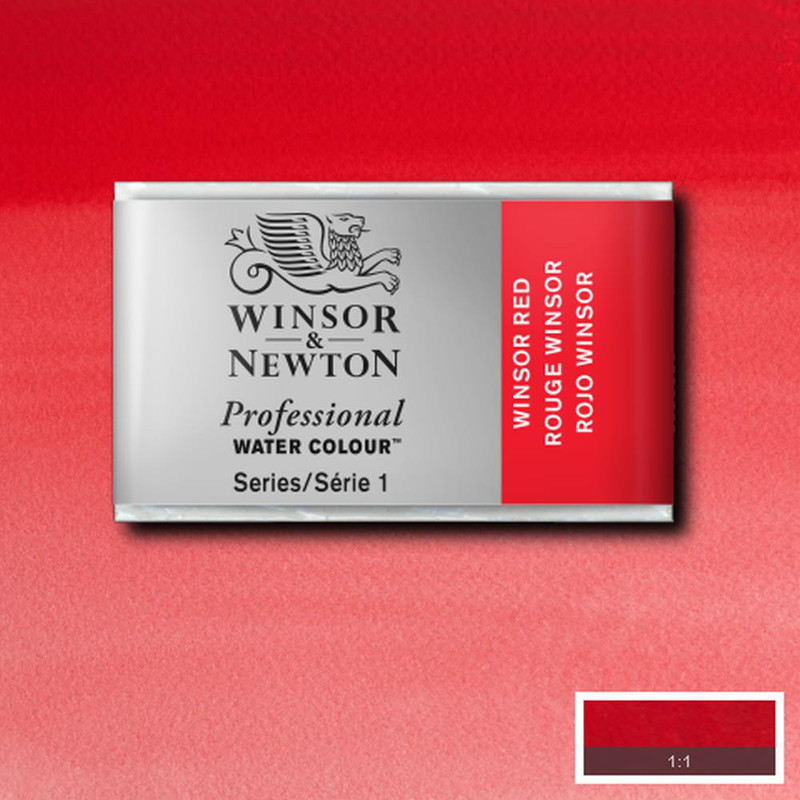 Image of Akvarellfärg Winsor & Newton Prof. 1/1-kopp  Winsor red 726 S1 100726 094376551761