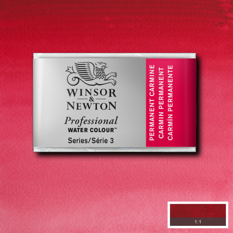 Image of Akvarellfärg Winsor & Newton Prof. 1/1-kopp  Permanent carmine 479 S3 100479 094376553642