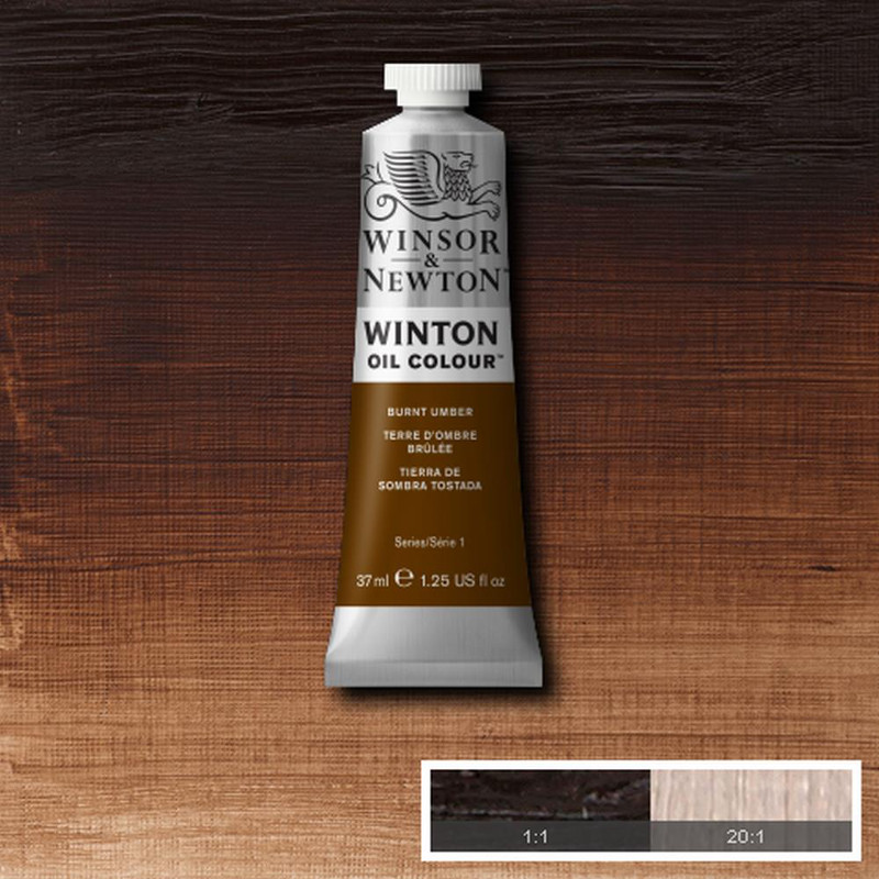 Image of Oljefärg Winton 37ml  Burnt umber  076 (3F) 1414076 094376711264