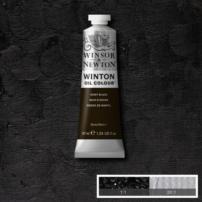 Image of Oljefärg Winton 37ml  Ivory black  331 (3F) 1414331 094376711493