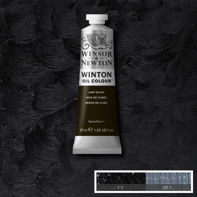 Image of Oljefärg Winton 37ml  Lamp black  337 (3F) 1414337 094376711509