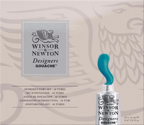 Image of Gouachefärgset Winsor & Newton Intro set 10x14ml 0690173 884955099711