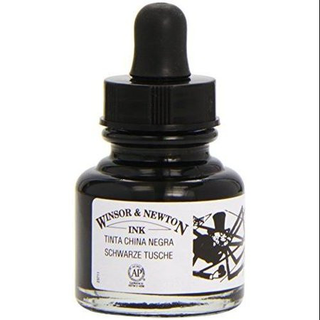 Image of Tusch Winsor & Newton 30ml  Black Indian ink (med pipett) 030 (6F) 1011030 094376895346