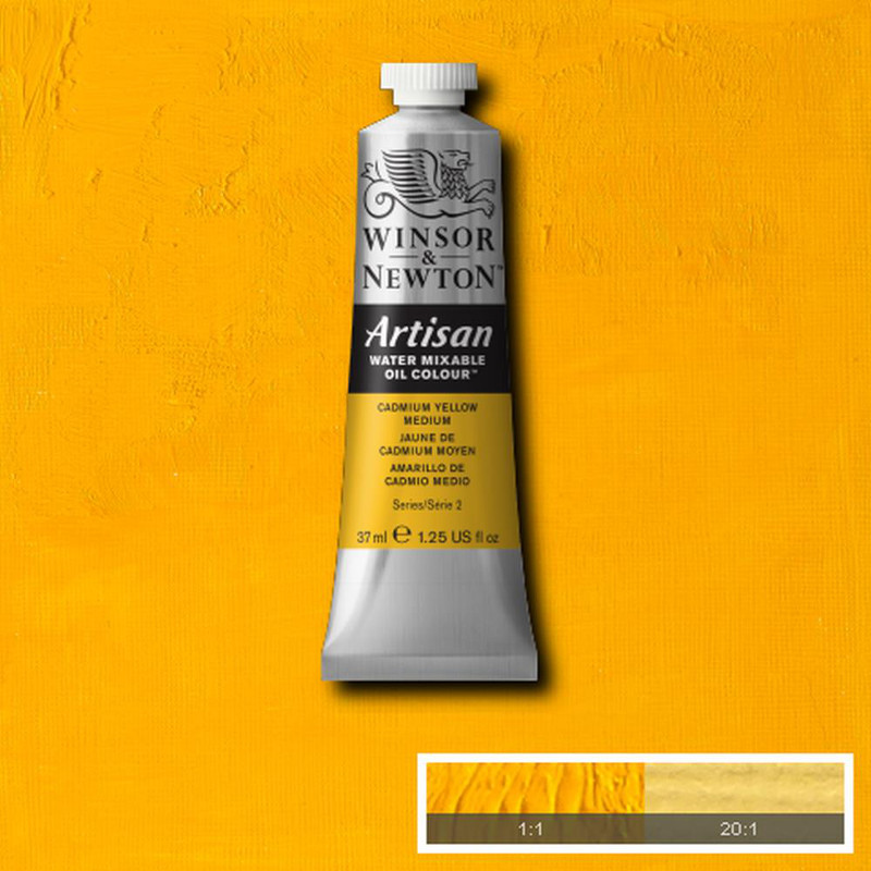 Image of Oljefärg (vattenlöslig) Artisan 37ml  Cadmium yellow medium 116 (3F) S2 1514116 094376895896