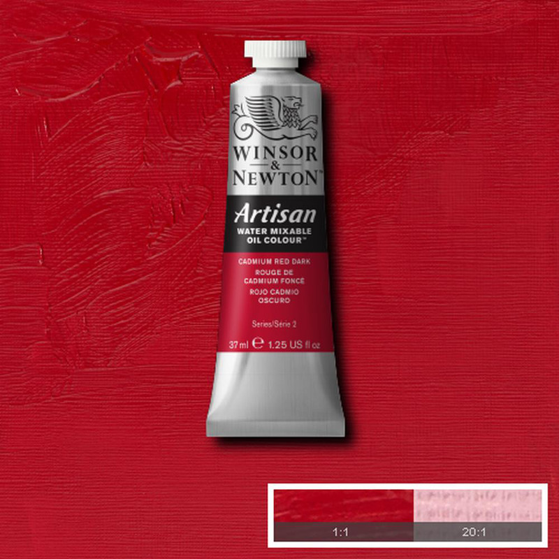 Image of Oljefärg (vattenlöslig) Artisan 37ml  Cadmium red dark 104 (3F) S2 1514104 094376895964