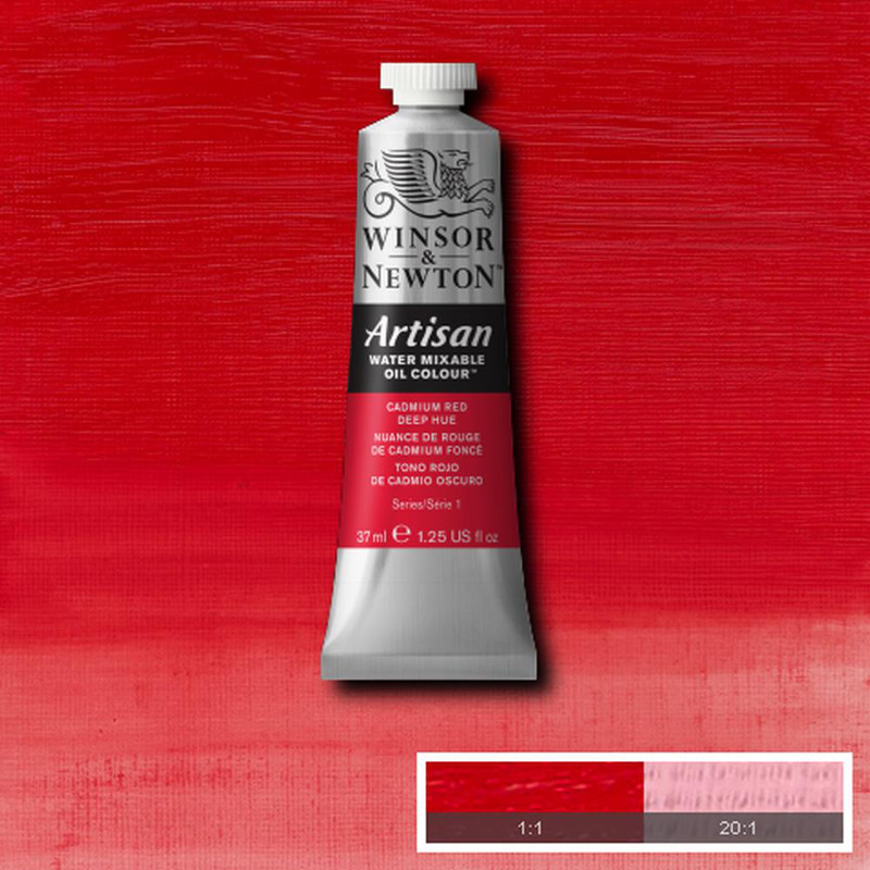 Image of Oljefärg (vattenlöslig) Artisan 37ml  Cadmium red deep hue 098 (3F) S1 1514098 094376895971