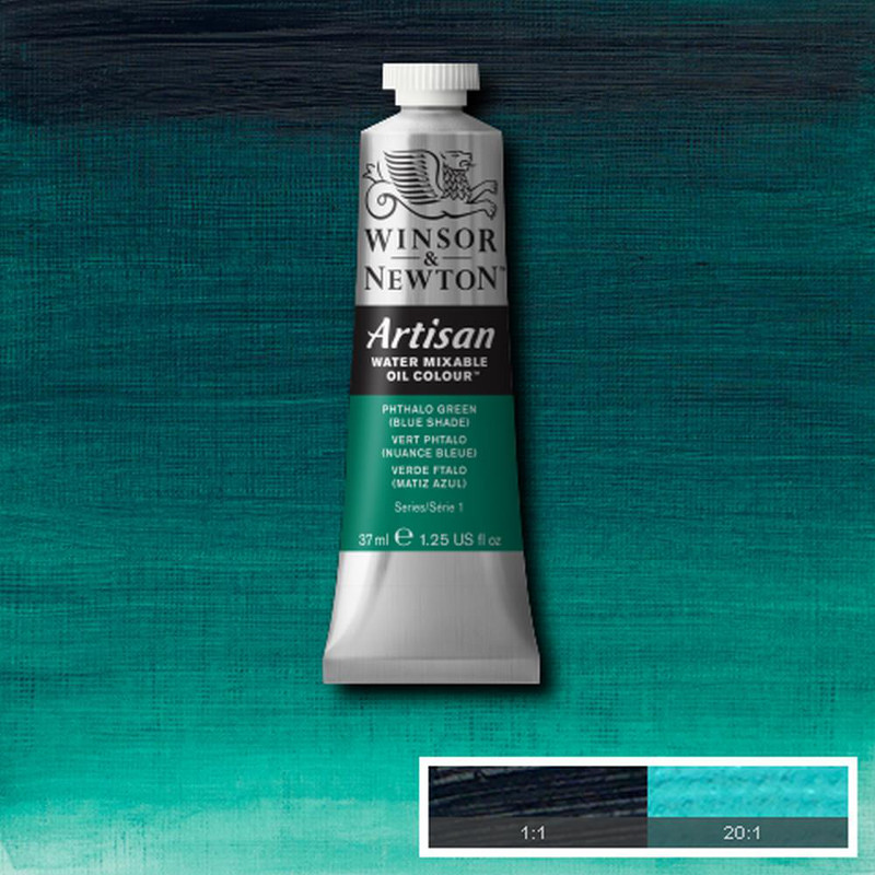 Image of Oljefärg (vattenlöslig) Artisan 37ml  Phthalo green blue shade 522 (3F) S1 1514522 094376896114