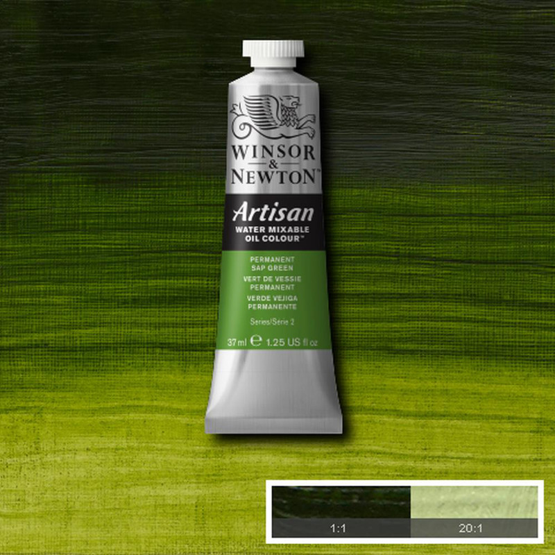Image of Oljefärg (vattenlöslig) Artisan 37ml  Permanent sap green 503 (3F) S2 1514503 094376896121