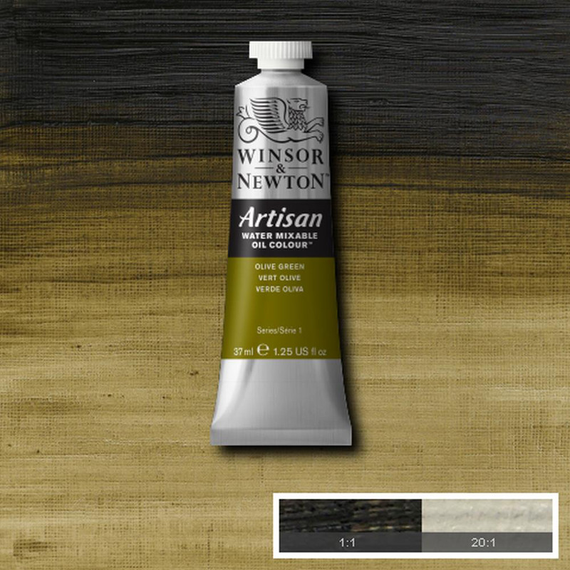Image of Oljefärg (vattenlöslig) Artisan 37ml  Olive green 447 (3F) S1 1514447 094376896138