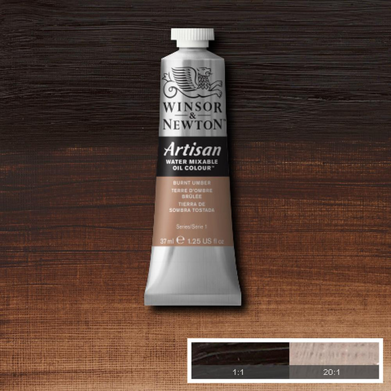Image of Oljefärg (vattenlöslig) Artisan 37ml  Burnt umber 076 (3F) S1 1514076 094376896190