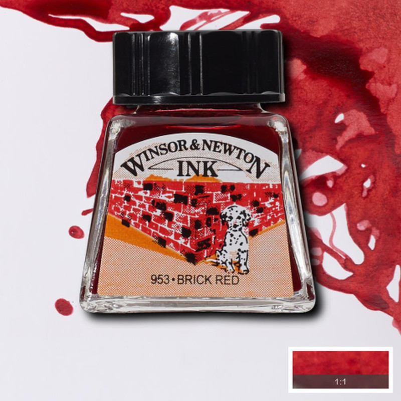 Image of Tusch Winsor & Newton 14ml  Brick red 040 (6F) 1005040 094376896367
